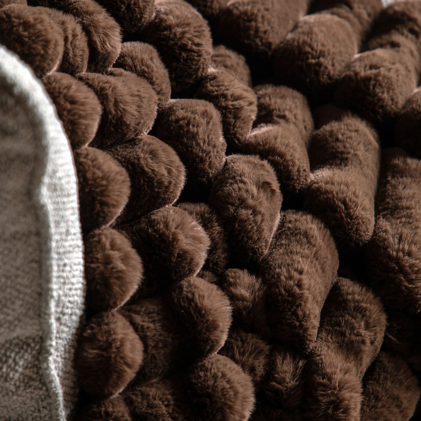 libby ribbed faux fur throw- 6 colours