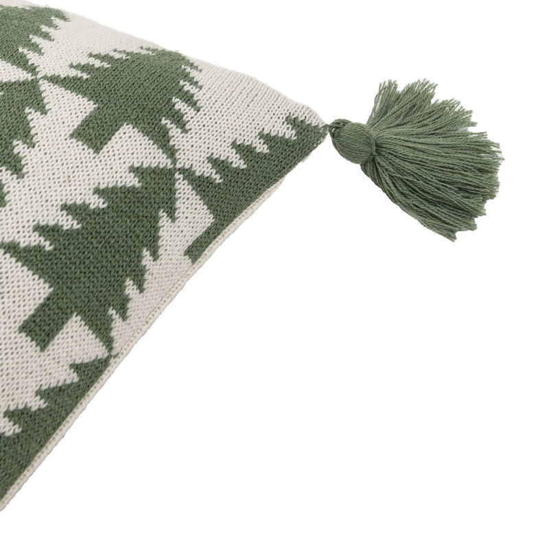 forest knitted cushion
