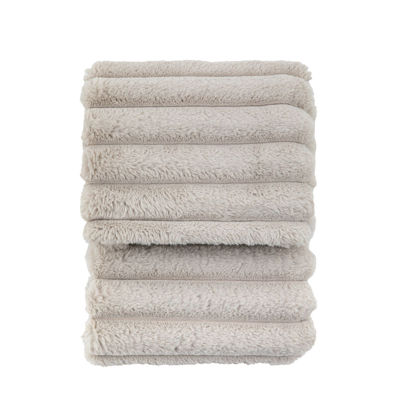 libby ribbed faux fur throw- 6 colours