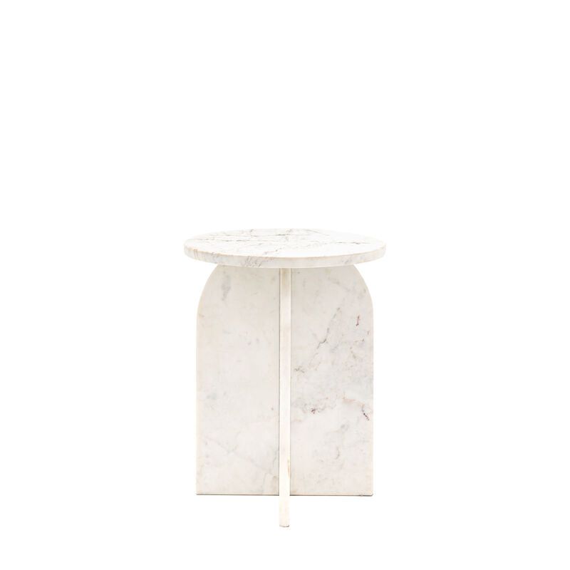 amilie side table in white - nineteen/seventy