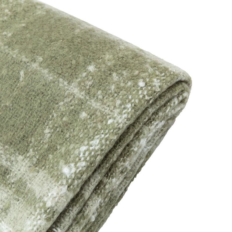 moira green faux mohair throw - nineteen/seventy