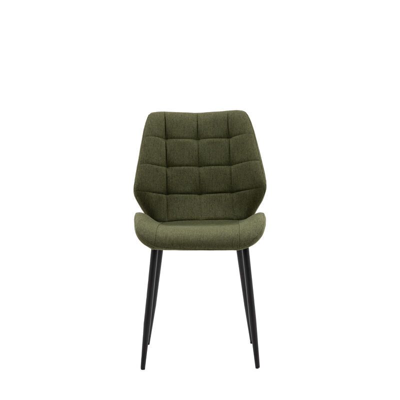 mollie dining chair 2 pack in bottle green - nineteen/seventy