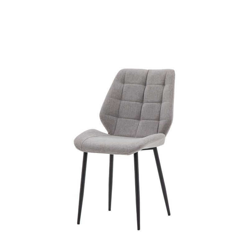 mollie dining chair 2 pack in light grey - nineteen/seventy