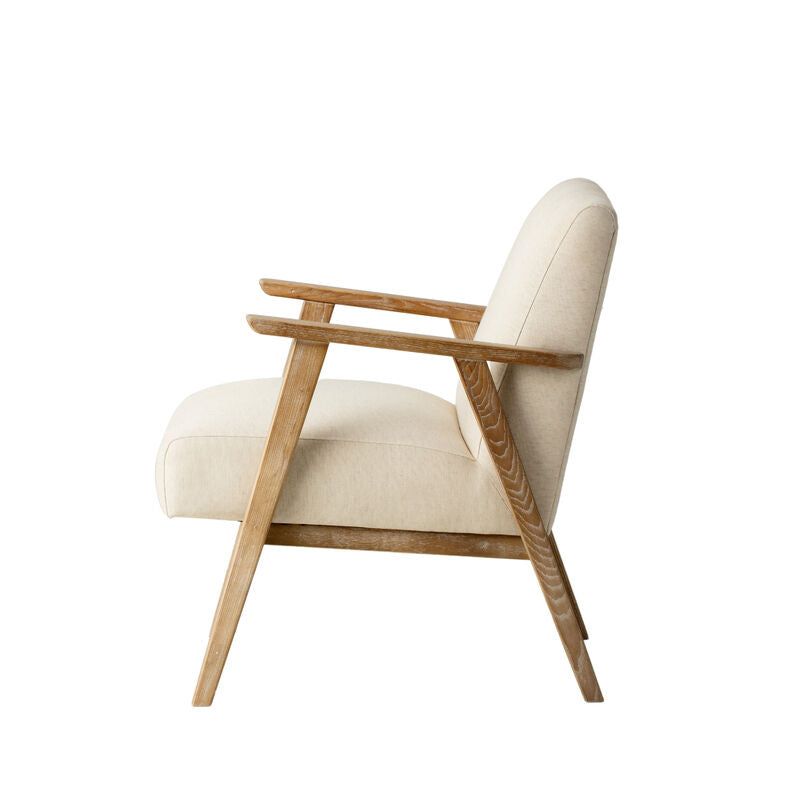 nyla armchair in natural linen - nineteen/seventy