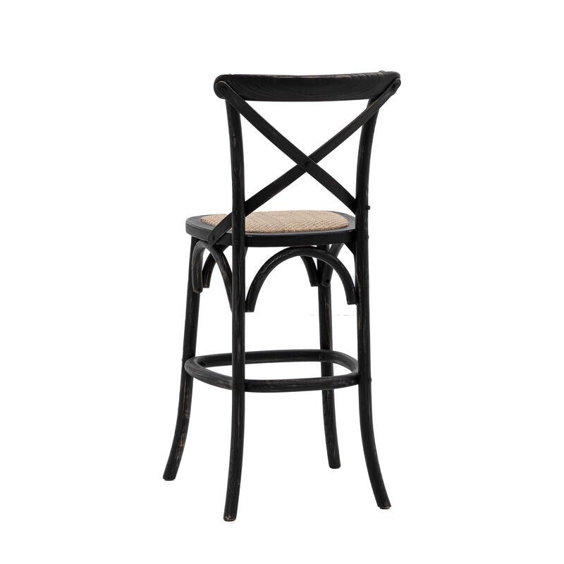 paris bar stool 2 pack in black - nineteen/seventy