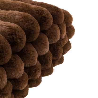libby ribbed faux fur throw- 6 colours