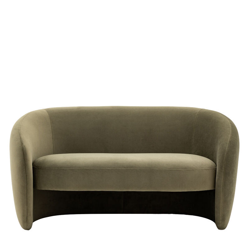 curve sofa in moss green