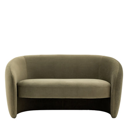 curve sofa in moss green