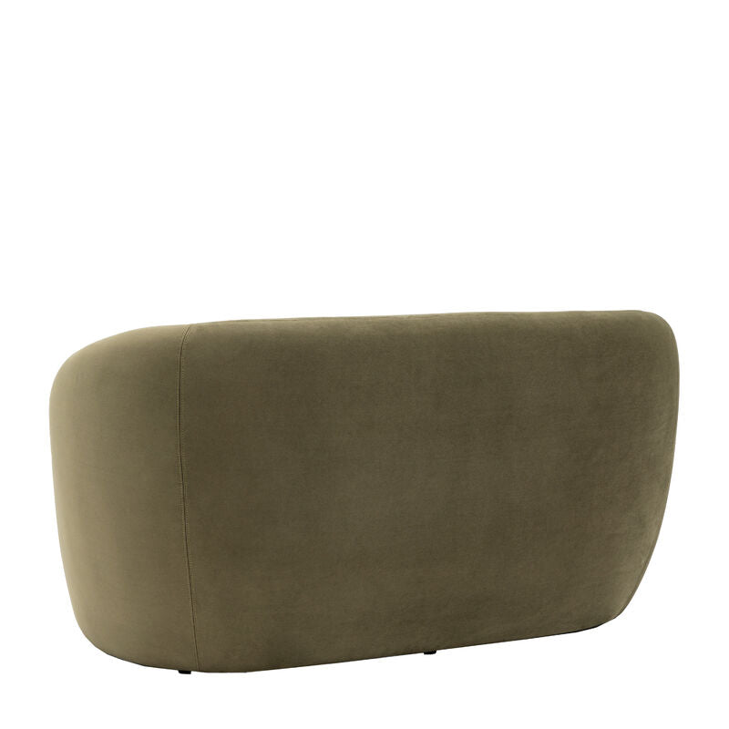 curve sofa in moss green