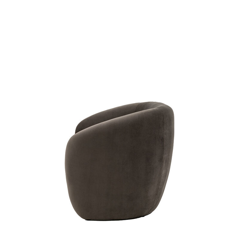 curve sofa in espresso