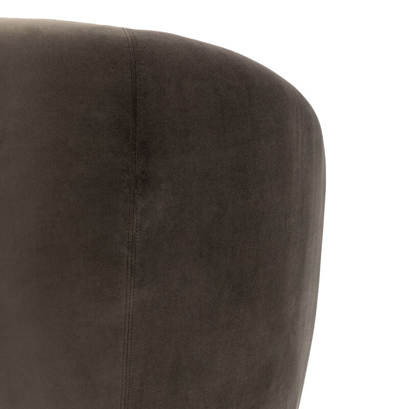 curve sofa in espresso
