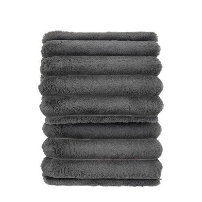 libby ribbed faux fur throw- 4 colours