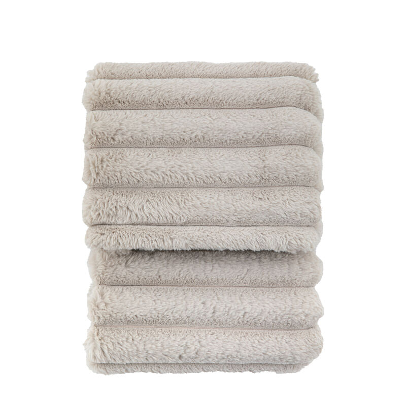 libby ribbed faux fur throw- 4 colours