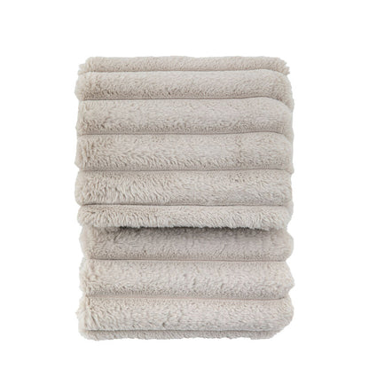 libby ribbed faux fur throw- 4 colours