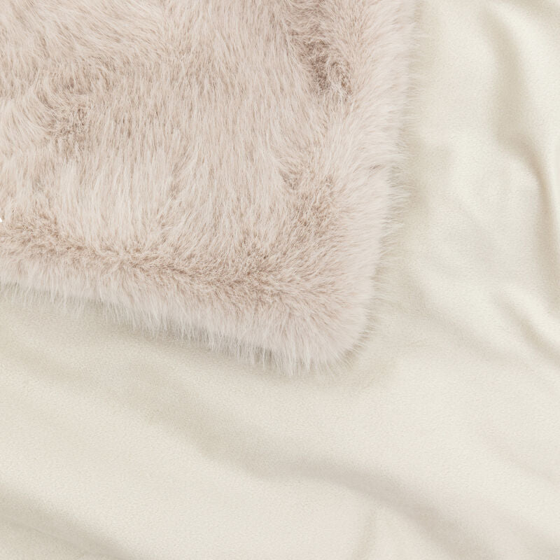 maple faux fur throw