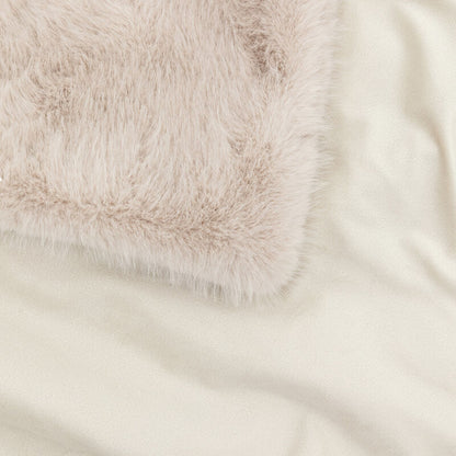 maple faux fur throw