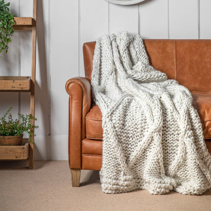 camille cable knit throw