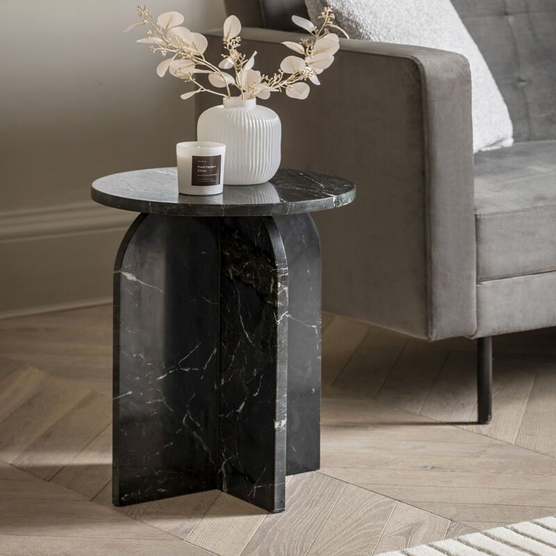 amilie side table in black - nineteen/seventy