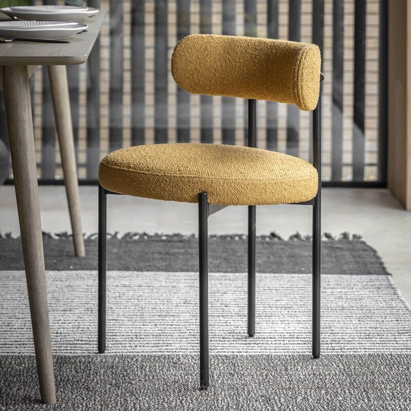 ava dining chair 2 pack mustard - nineteen/seventy