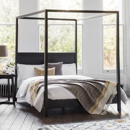 bali 4 poster bed in black - nineteen/seventy