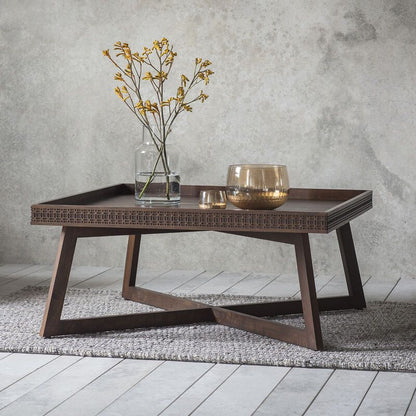 bali coffee table in brown - nineteen/seventy