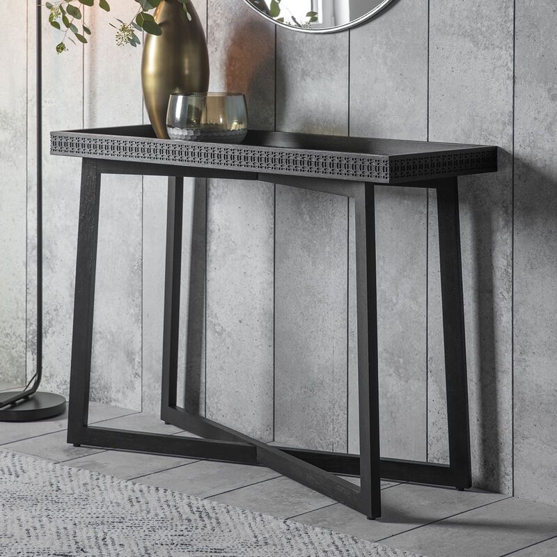 bali console in black - nineteen/seventy