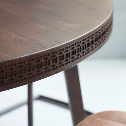 bali round dining table brown - nineteen/seventy