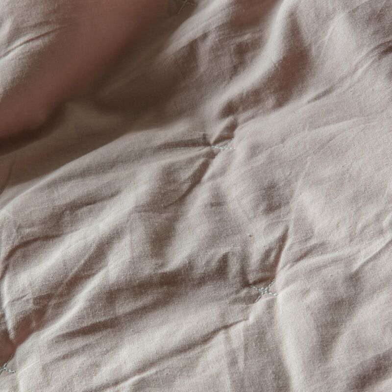 belinda cotton stitch bedspread in blush - nineteen/seventy