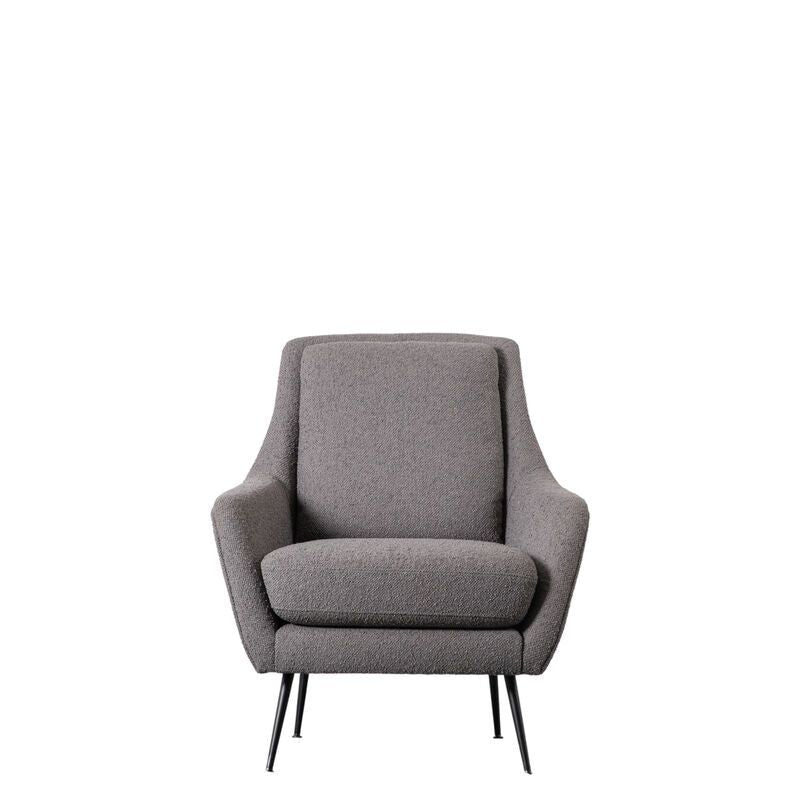 bertie armchair in grey linen - nineteen/seventy