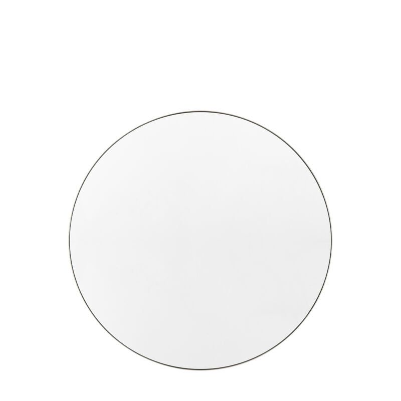 bowie round mirror in silver - nineteen/seventy