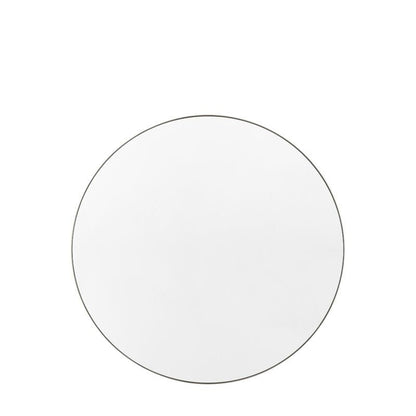 bowie round mirror in silver - nineteen/seventy