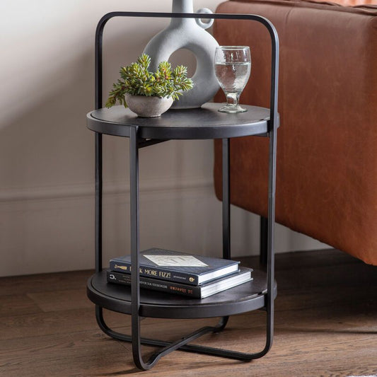 dandy side table in black - nineteen/seventy