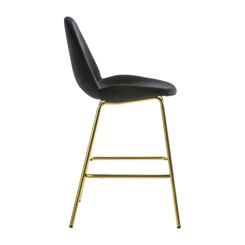 flossy bar stool 2 pack in black - nineteen/seventy