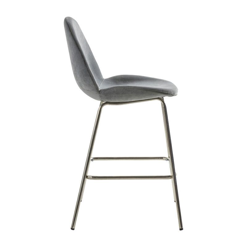 flossy bar stool 2 pack in grey - nineteen/seventy