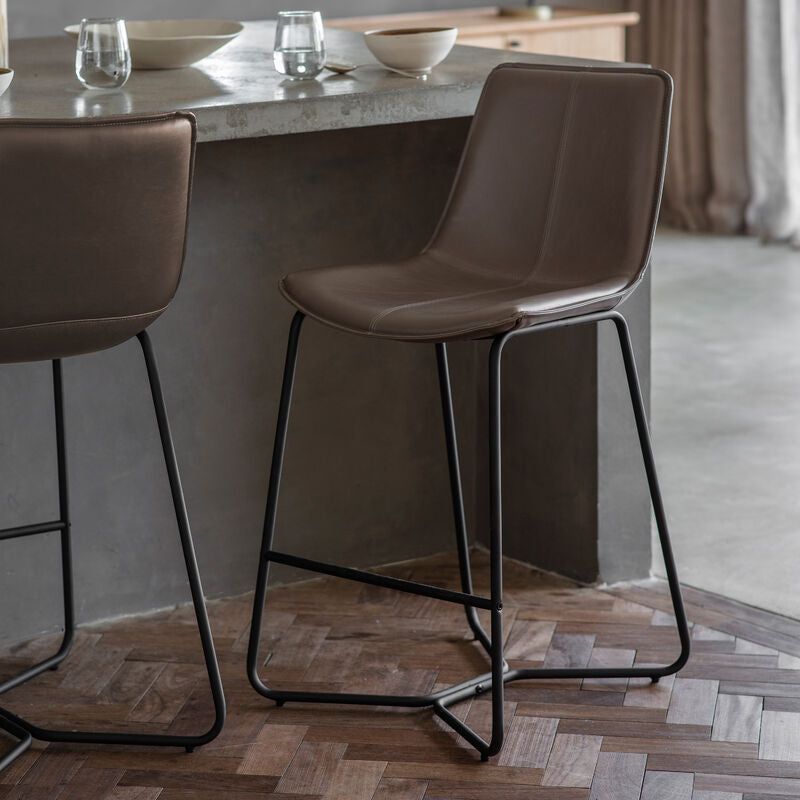 hamilton bar stool 2 pack in grey - nineteen/seventy