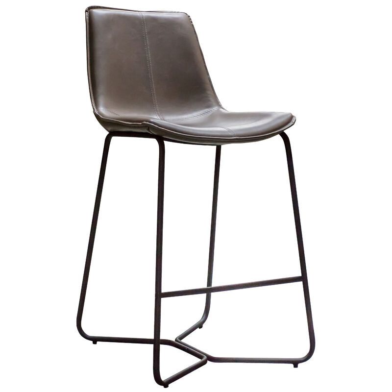 hamilton bar stool 2 pack in grey - nineteen/seventy