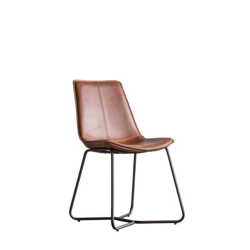 hamilton dining chair in brown 2 pack - nineteen/seventy