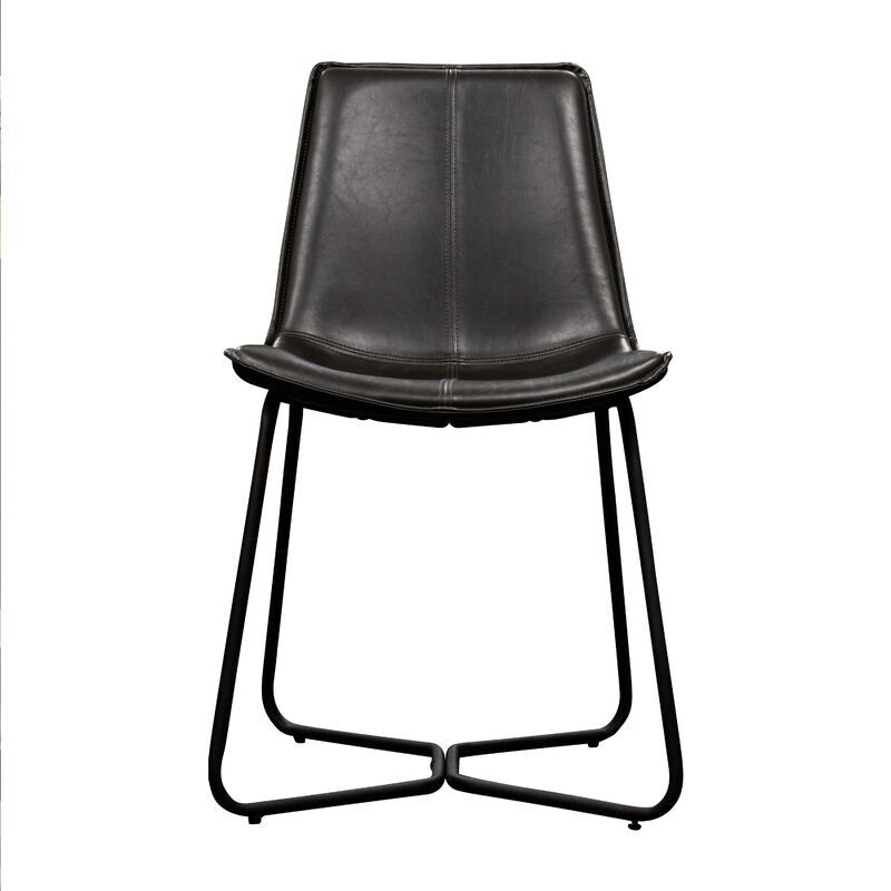 hamilton dining chair in charcoal 2 pack - nineteen/seventy