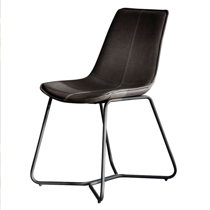 hamilton dining chair in charcoal 2 pack - nineteen/seventy