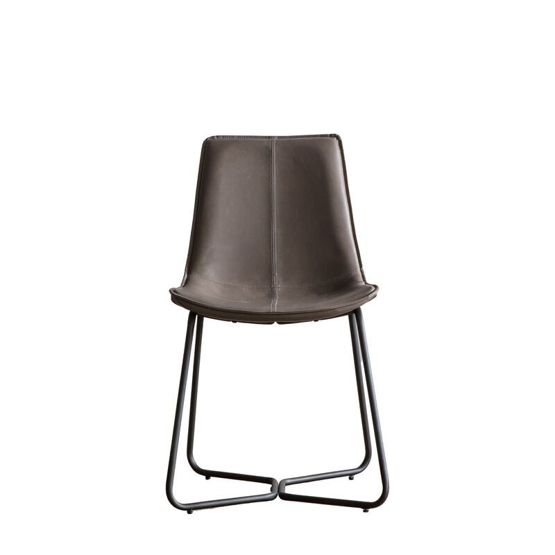 hamilton dining chair in charcoal 2 pack - nineteen/seventy