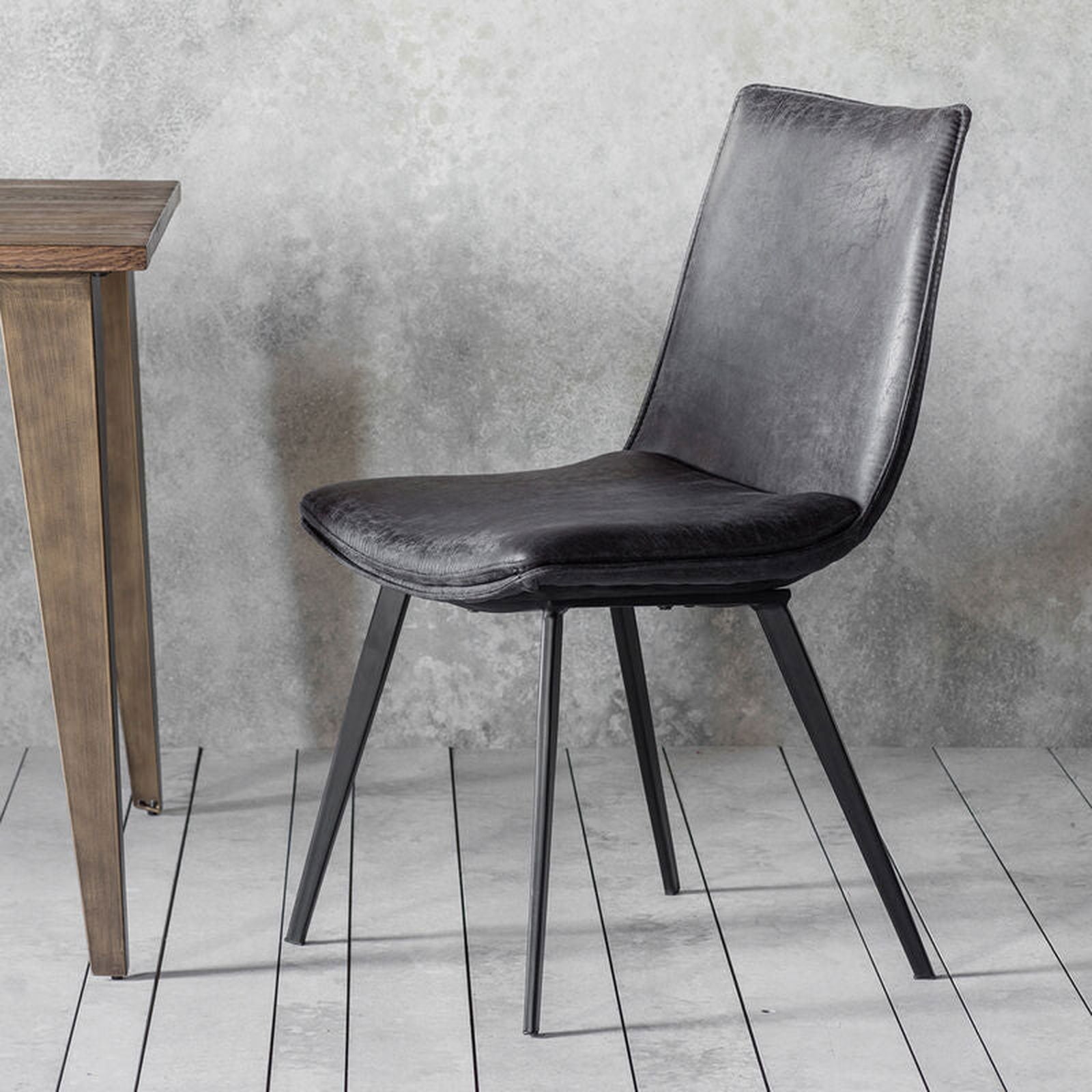 harlow dining chair in grey 2 pack - nineteen/seventy