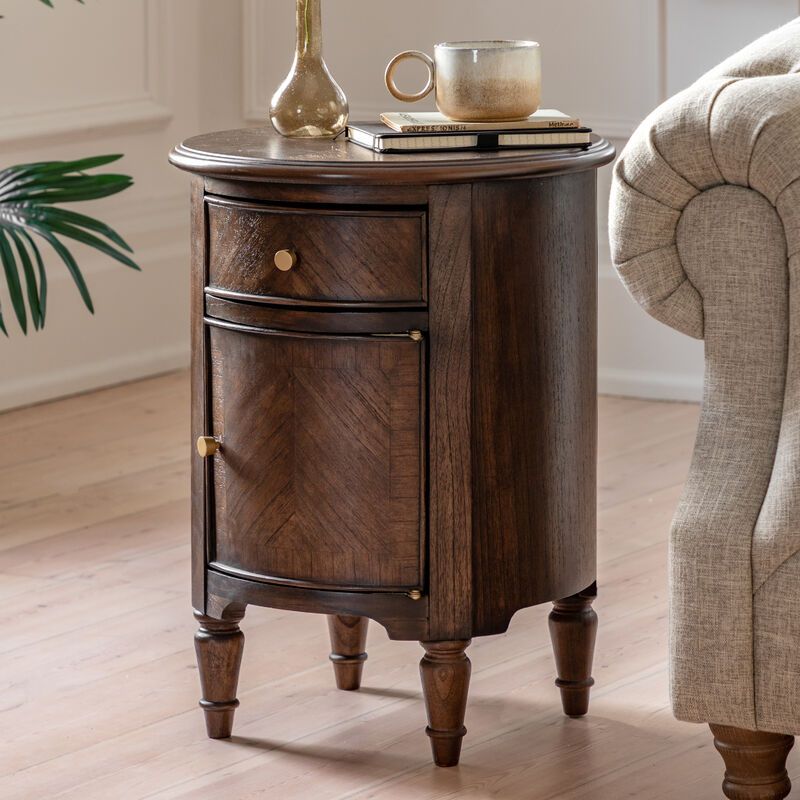 harper dark drum sidetable - nineteen/seventy