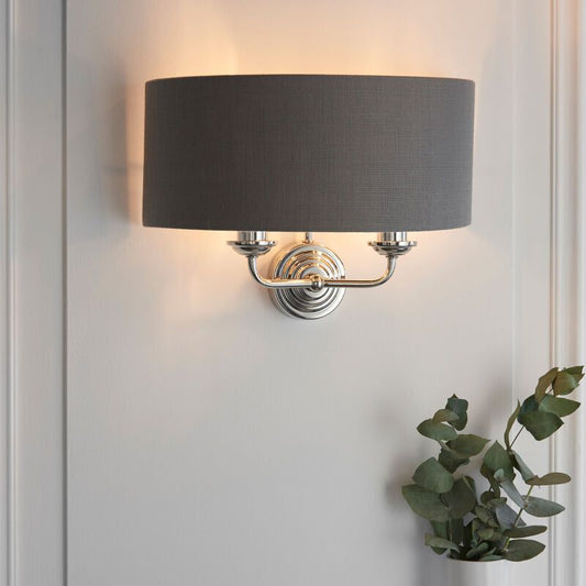 highgrove wall light in nickel - nineteen/seventy