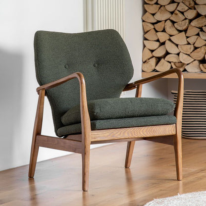 james armchair in green - nineteen/seventy