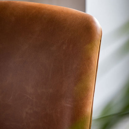 jesse armchair in brown leather - nineteen/seventy