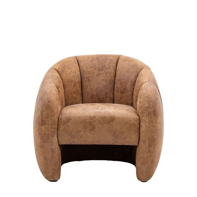 maddie tub chair in leather - nineteen/seventy