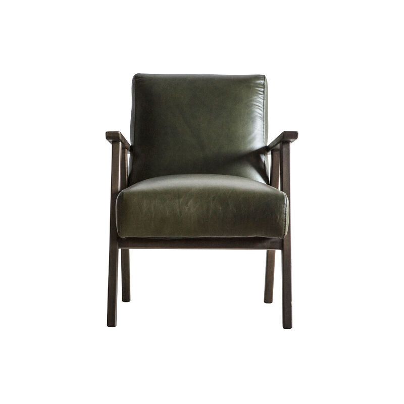 nyla armchair in bottle leather - nineteen/seventy