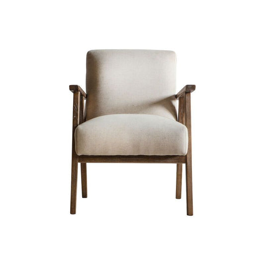 nyla armchair in natural linen - nineteen/seventy