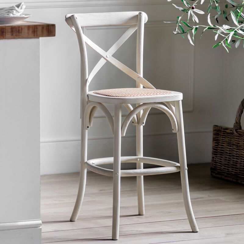 paris bar stool 2 pack in white - nineteen/seventy