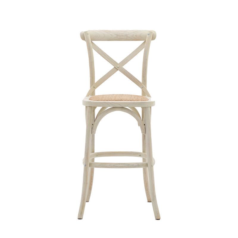 paris bar stool 2 pack in white - nineteen/seventy